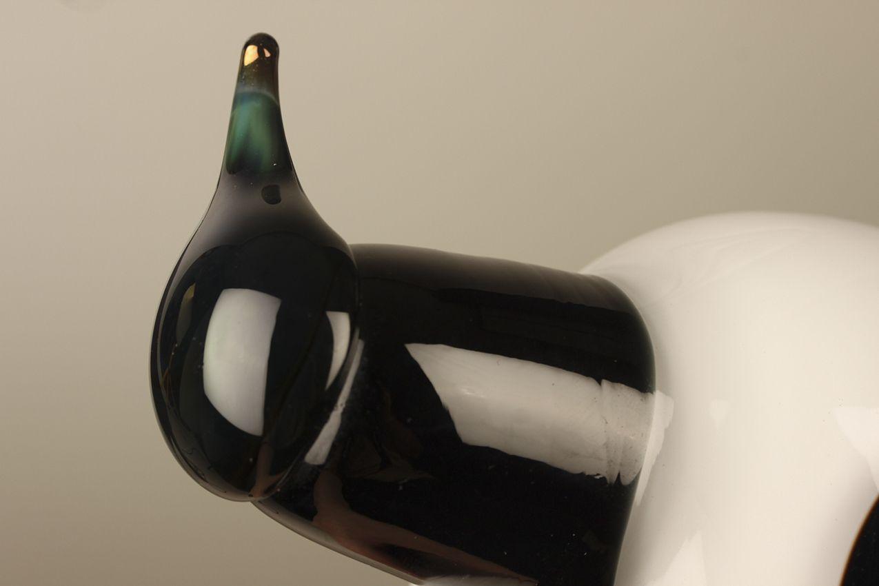 Vintage Oiva Toikka Iso Harakka Nuutajärvi / Magpie Art Glass - Image 12