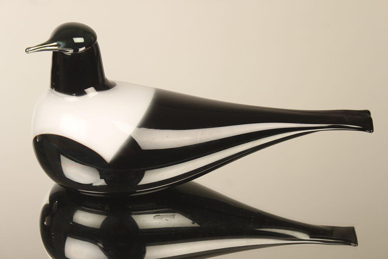 Vintage Oiva Toikka Iso Harakka Nuutajärvi / Magpie Art Glass - Image 4