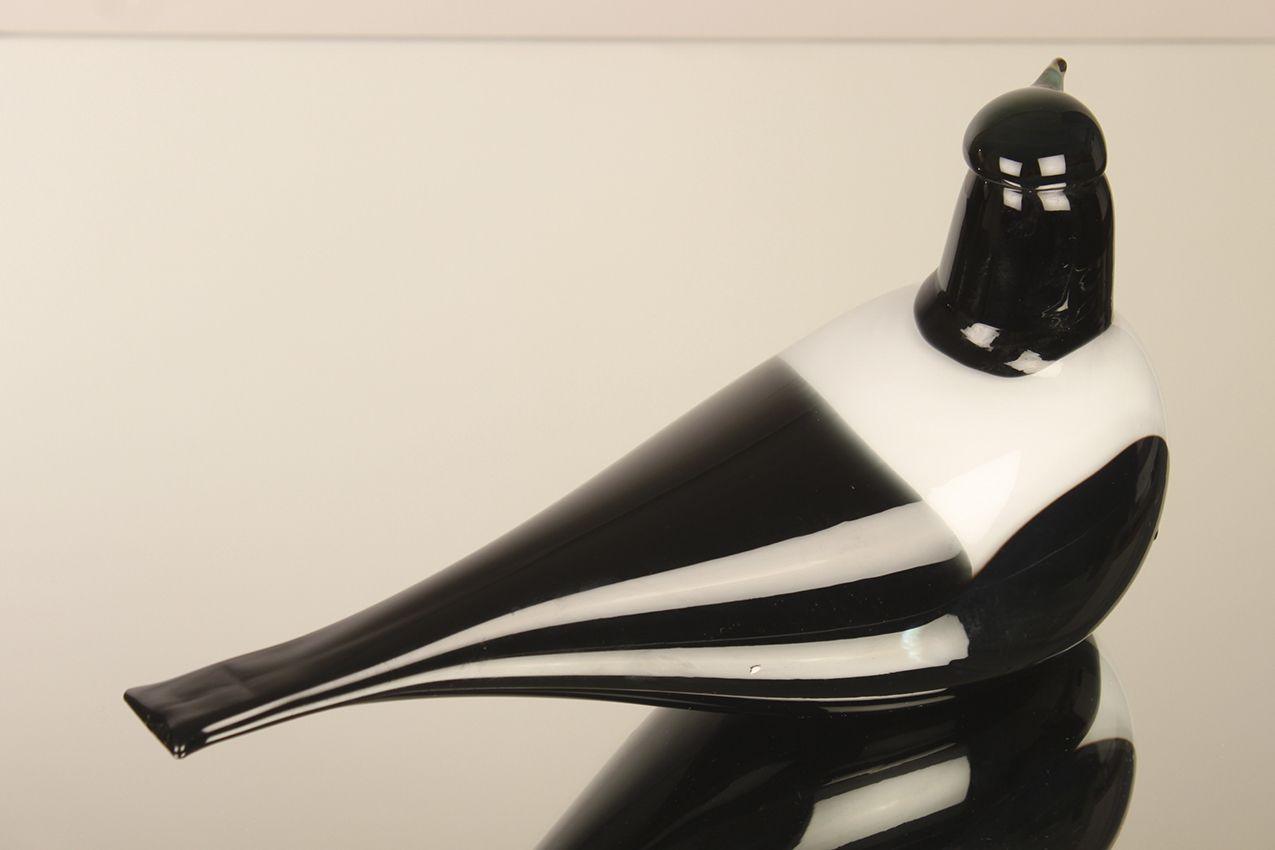 Vintage Oiva Toikka Iso Harakka Nuutajärvi / Magpie Art Glass - Image 7
