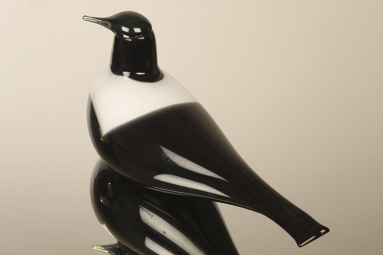 Vintage Oiva Toikka Iso Harakka Nuutajärvi / Magpie Art Glass - Image 8