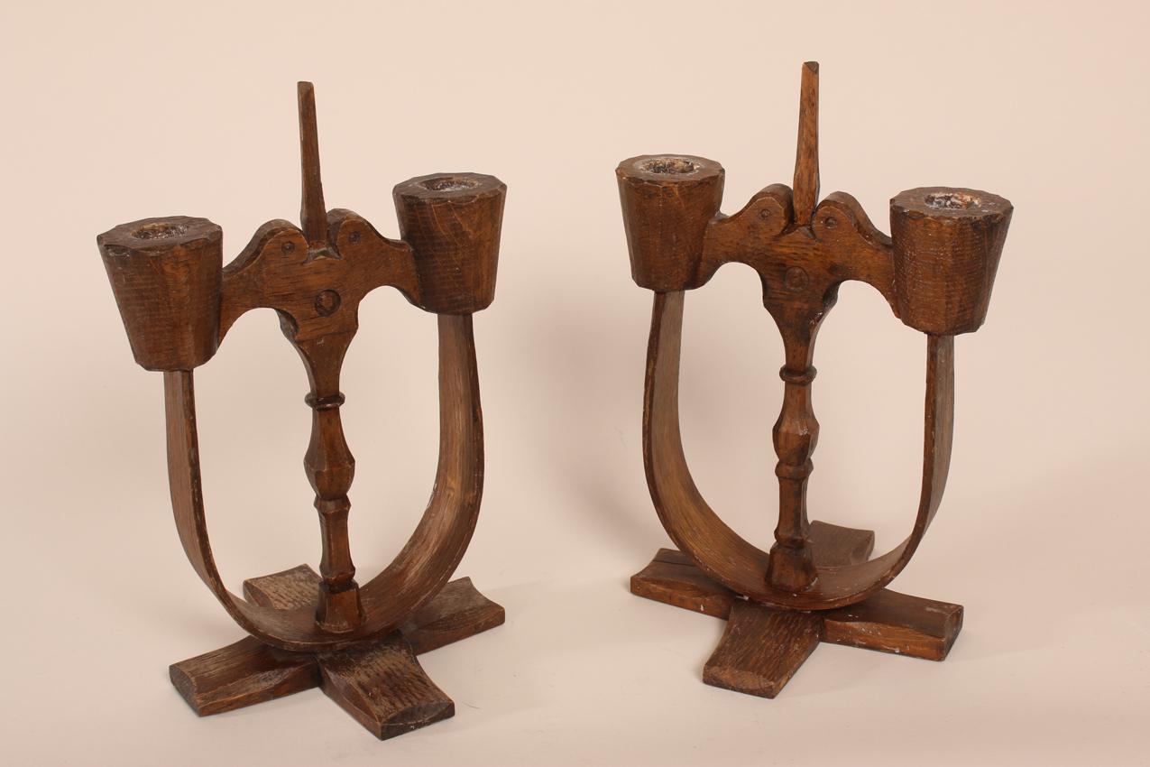 Old Swedish wooden candle holders - Image 3
