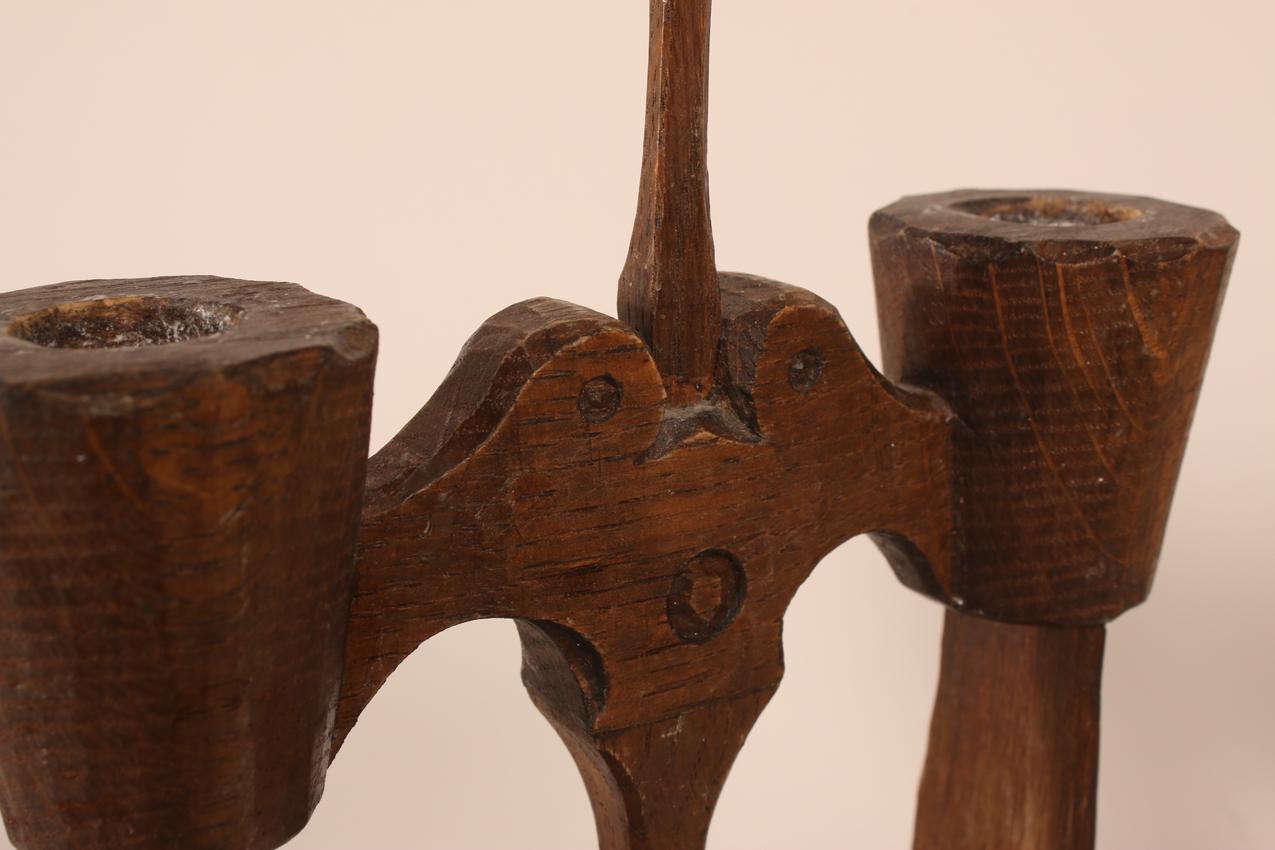 Old Swedish wooden candle holders - Image 5