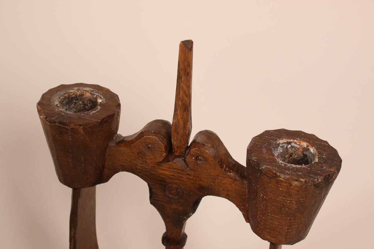 Old Swedish wooden candle holders - Image 6