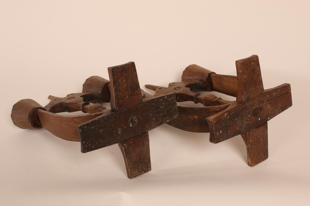 Old Swedish wooden candle holders - Image 8