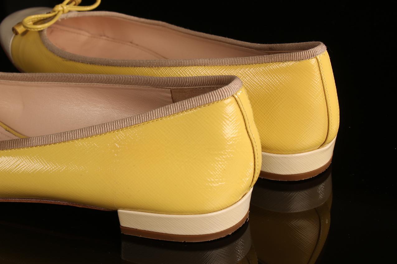 Prada keltaiset nahkaballeriinat 40 - Image 3