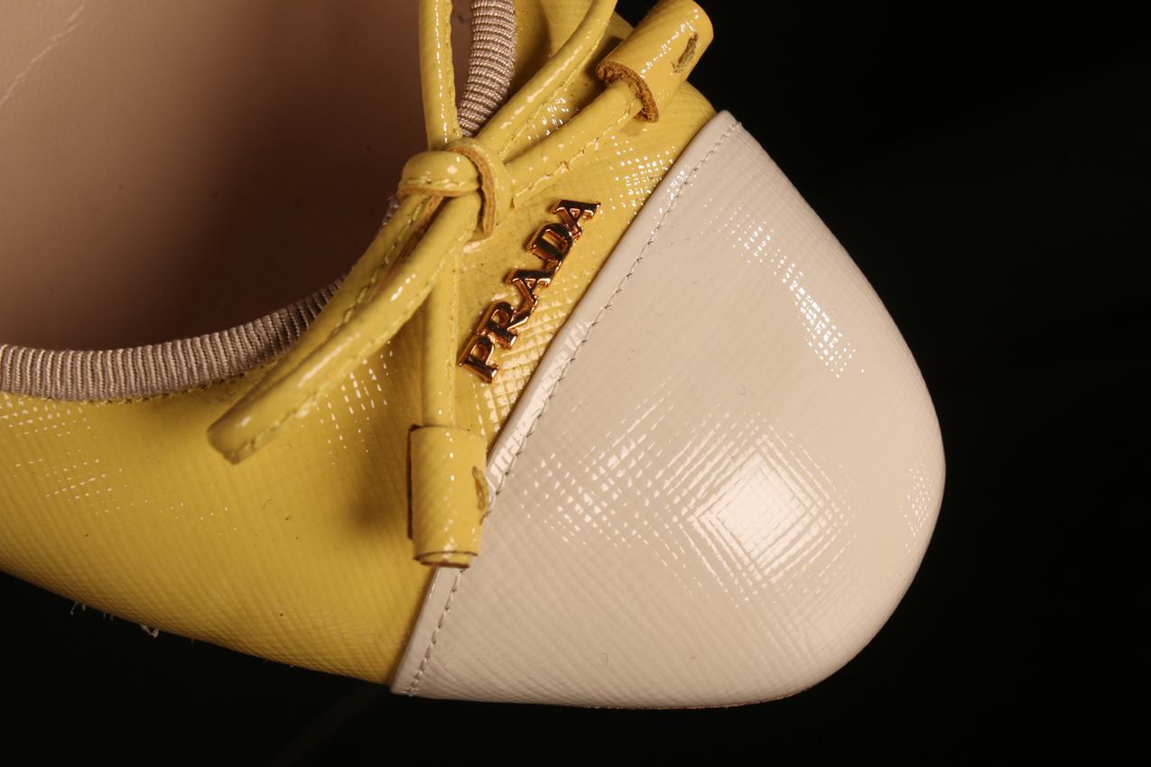 Prada keltaiset nahkaballeriinat 40 - Image 4