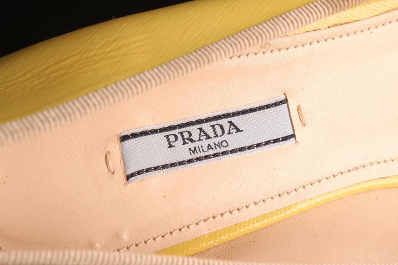 Prada keltaiset nahkaballeriinat 40 - Image 5
