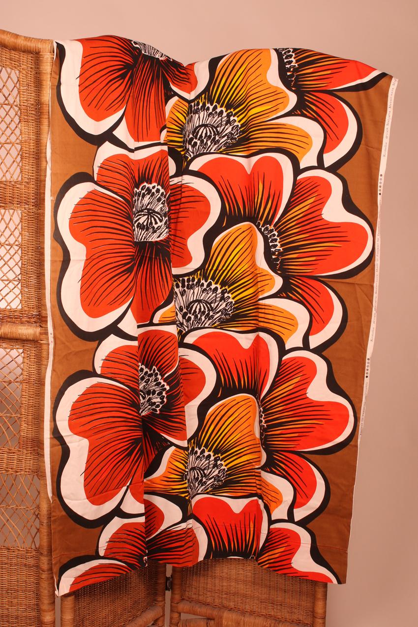 Vintage Tampella Marjatta Metsovaara “Kamelia” kangas / “Kamelia” Fabric