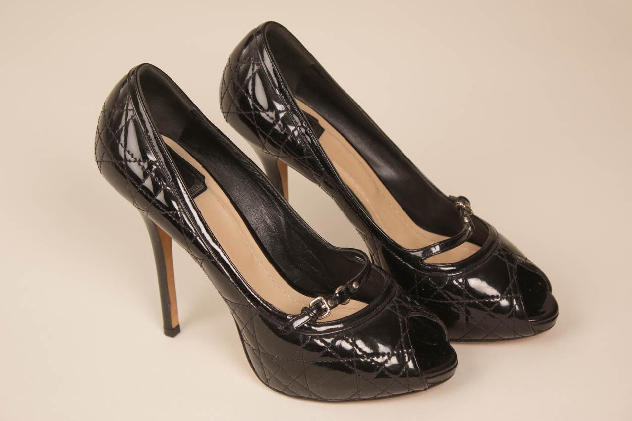Christian Dior black patent leather platforms pumps 39 - Image 3