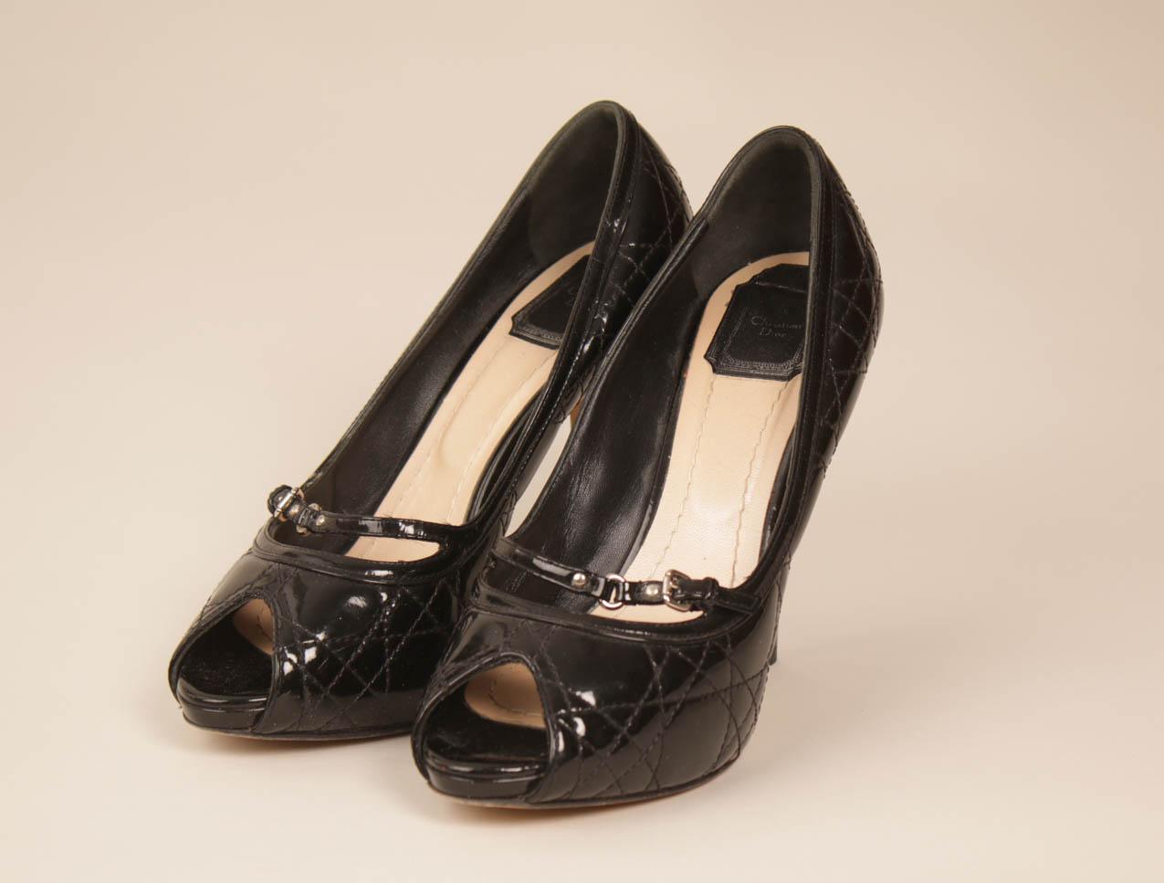 Christian Dior black patent leather platforms pumps 39 - Image 4