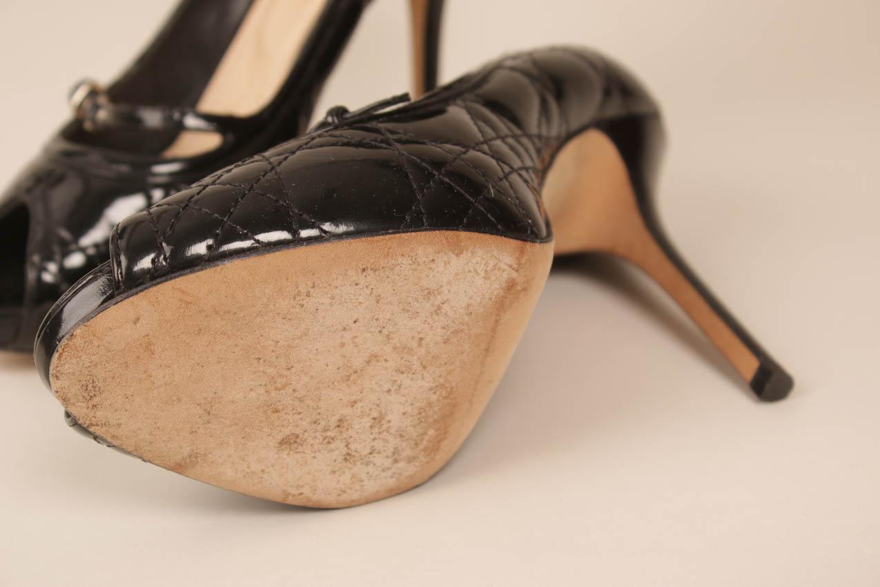 Christian Dior black patent leather platforms pumps 39 - Image 5