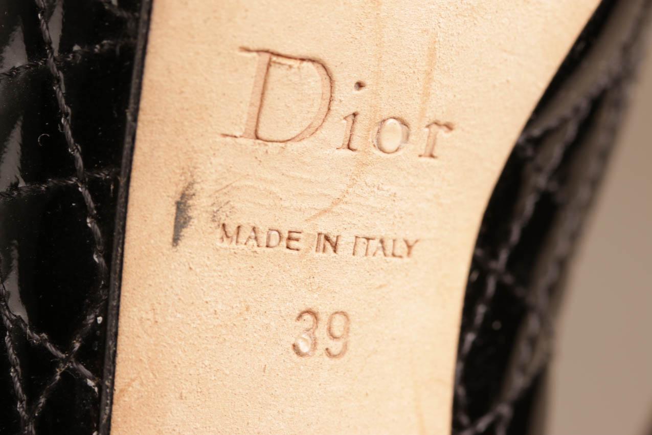 Christian Dior black patent leather platforms pumps 39 - Image 8