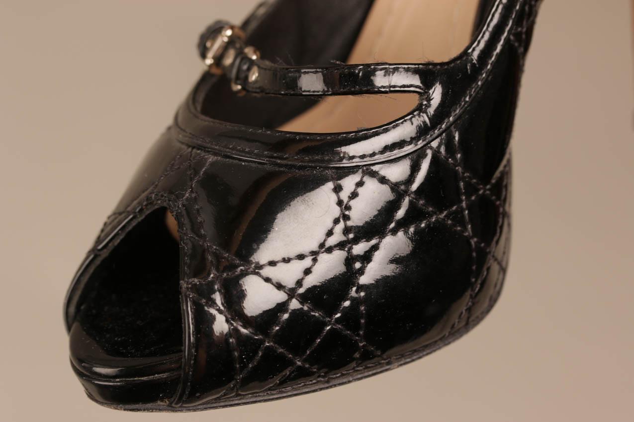 Christian Dior black patent leather platforms pumps 39 - Image 9