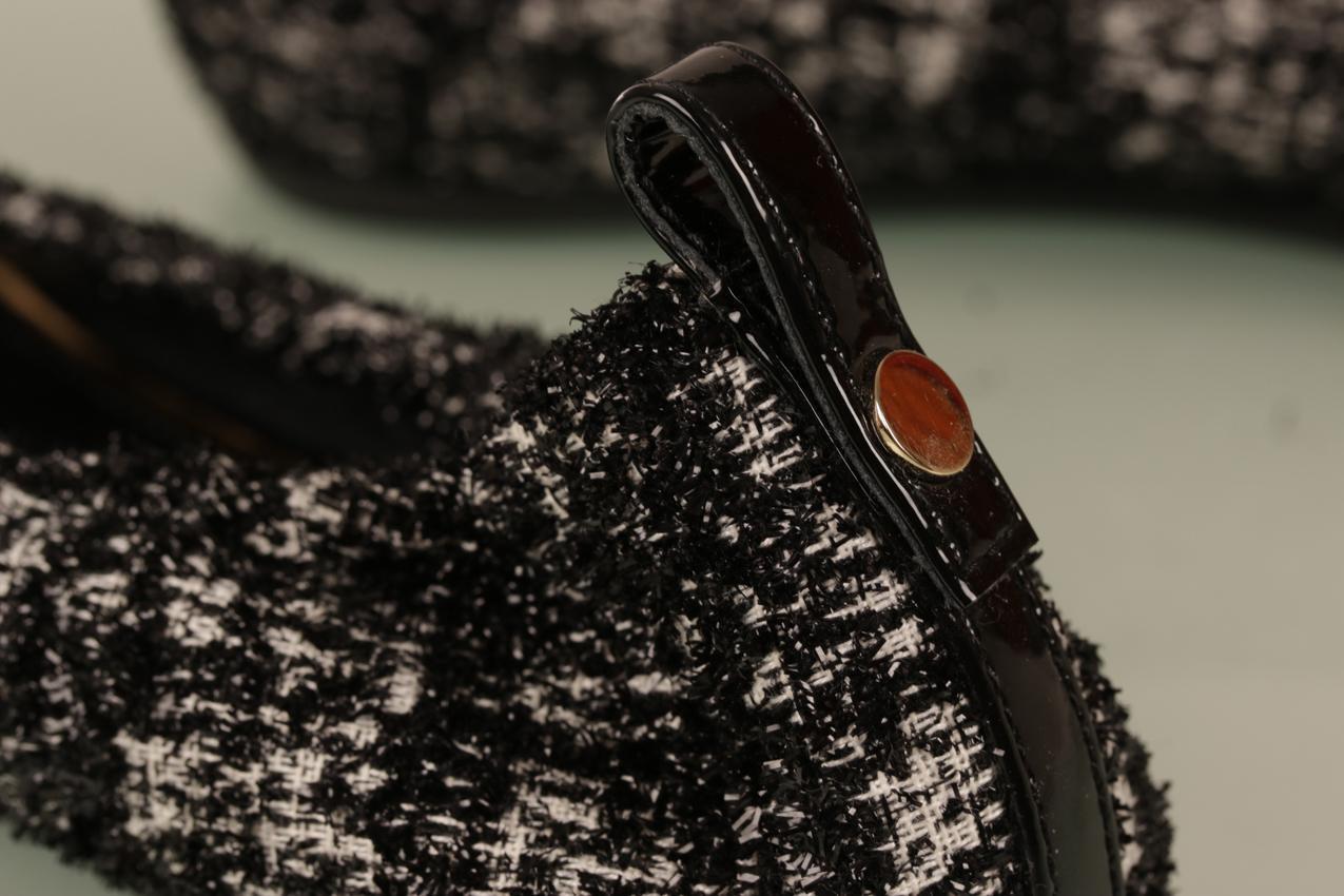 Lanvin mustavalkoiset tweed balleriinat koko 38 - Image 11