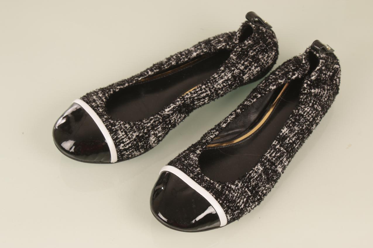 Lanvin mustavalkoiset tweed balleriinat koko 38 - Image 4