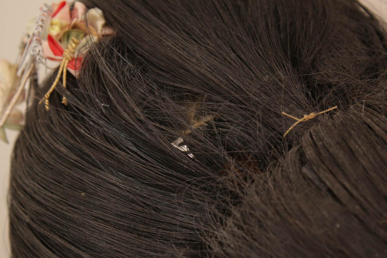 Old Japanese authentic Geisha Katsura wig with case box - Image 10