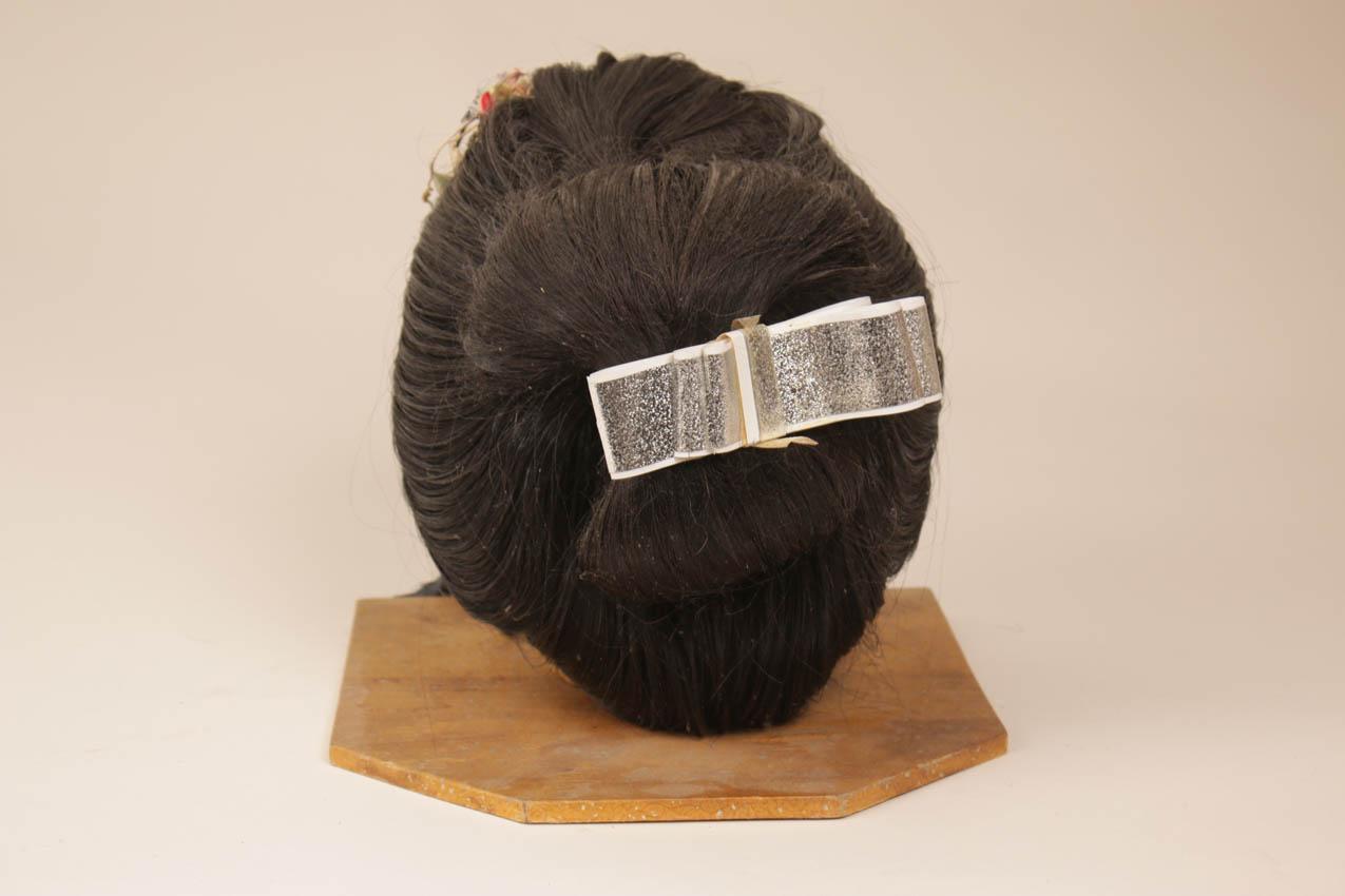 Old Japanese authentic Geisha Katsura wig with case box - Image 4
