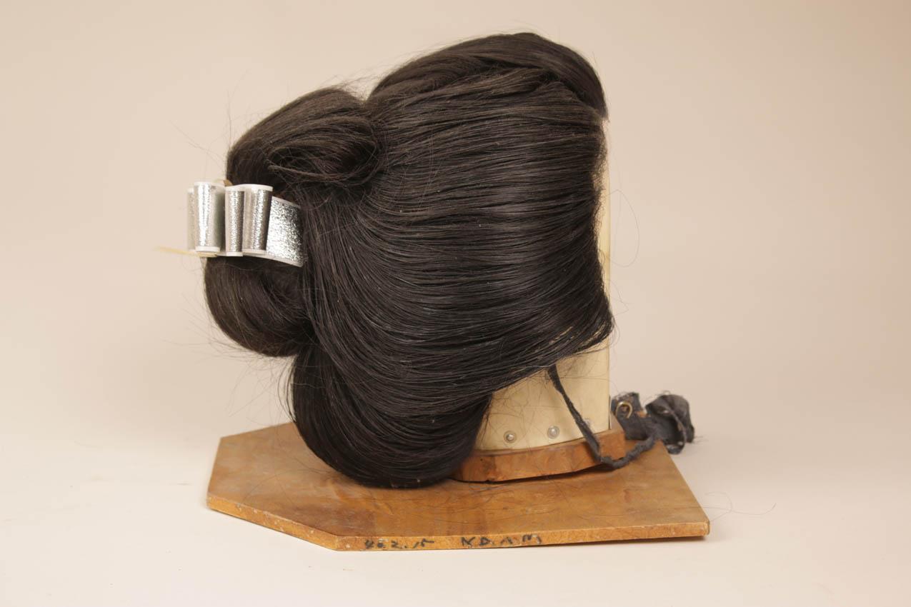 Old Japanese authentic Geisha Katsura wig with case box - Image 6