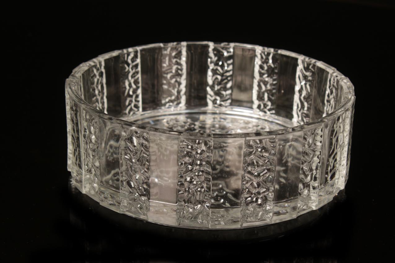 Mäntyharjun lasi North Crystal Eero Rislakki “Lara” jälkiruokakulho ja kuusi jälkiruokamaljaa - Image 4