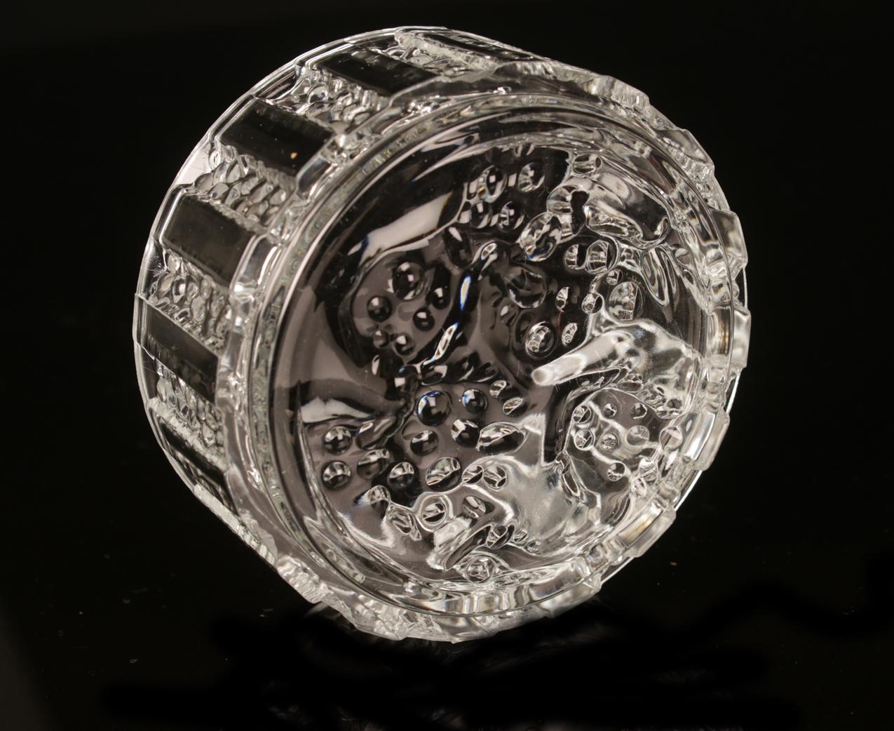 Mäntyharjun lasi North Crystal Eero Rislakki “Lara” jälkiruokakulho ja kuusi jälkiruokamaljaa - Image 8