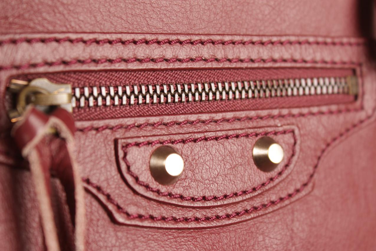 Balenciaga Burgundy Papier Ledger Tote Veau nahkalaukku - Image 11