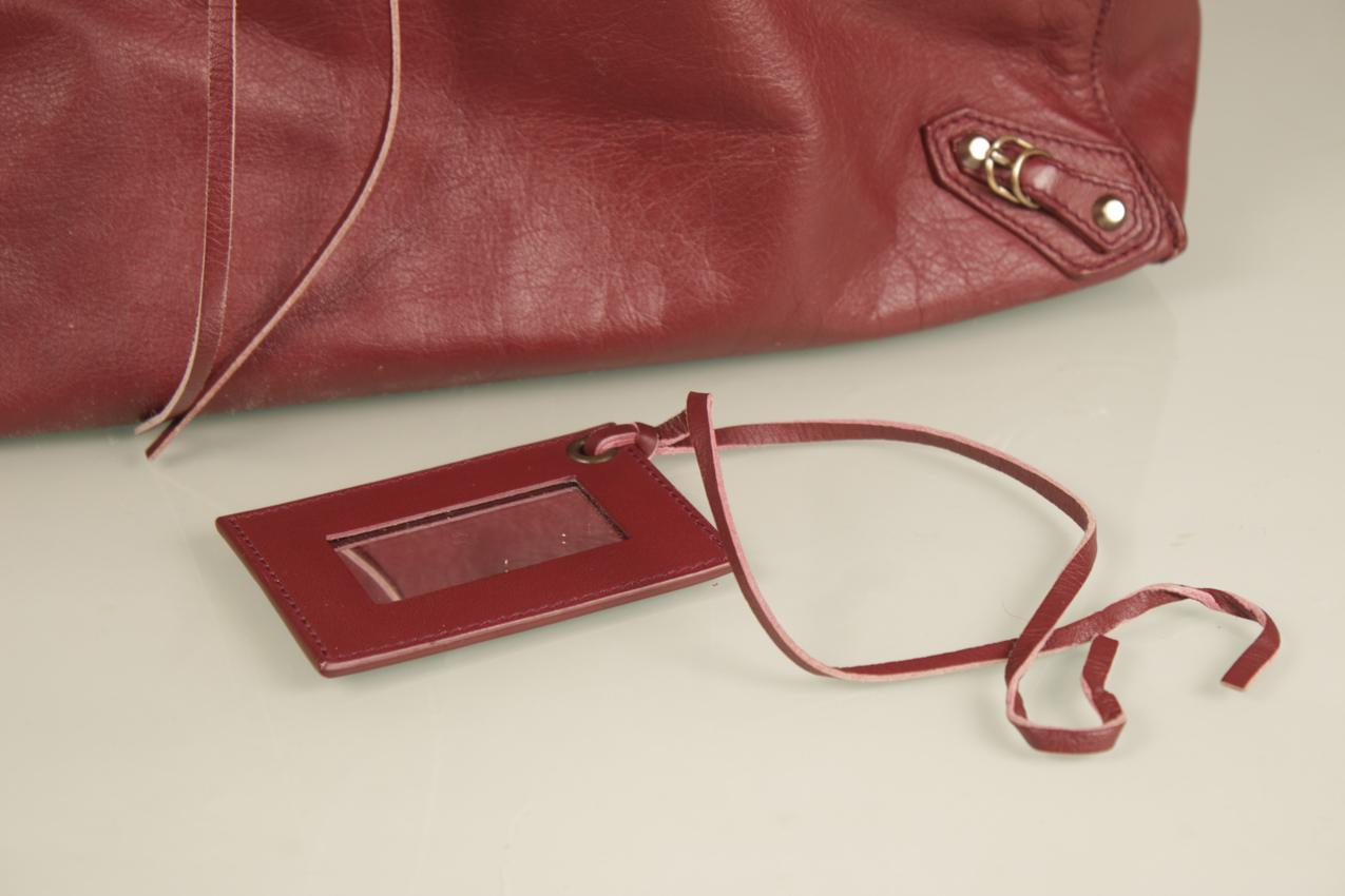Balenciaga Burgundy Papier Ledger Tote Veau nahkalaukku - Image 13