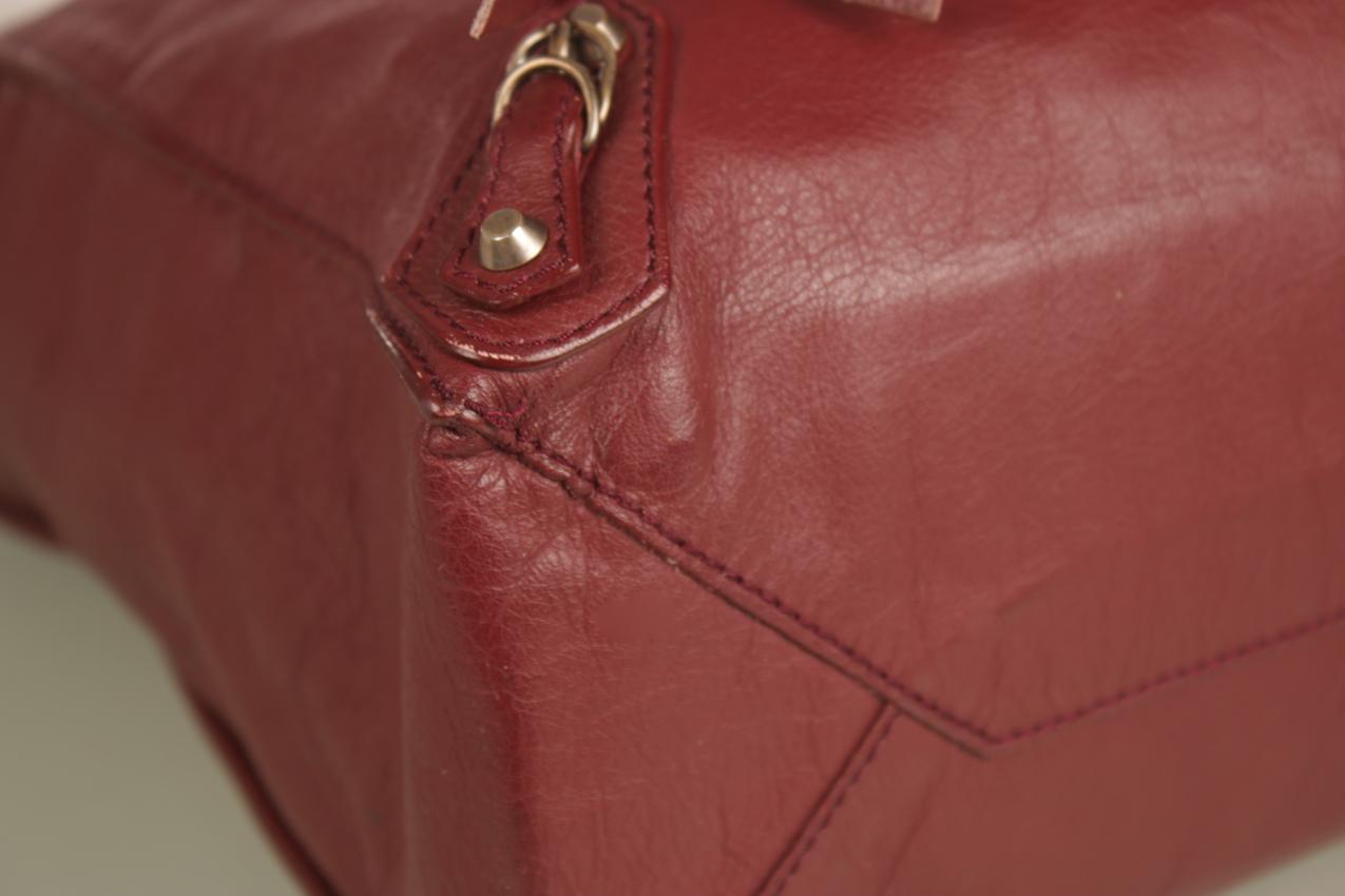 Balenciaga Burgundy Papier Ledger Tote Veau nahkalaukku - Image 6