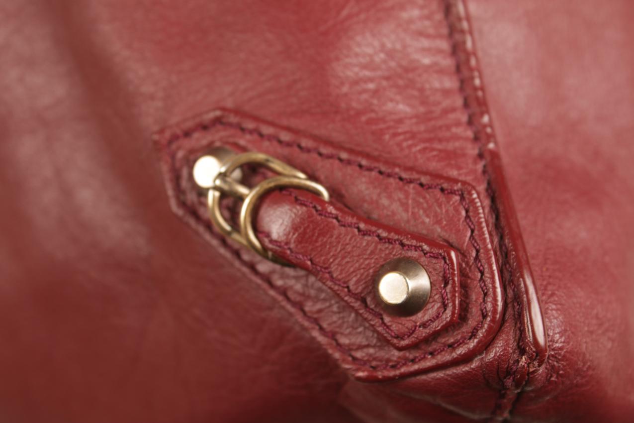 Balenciaga Burgundy Papier Ledger Tote Veau nahkalaukku - Image 8