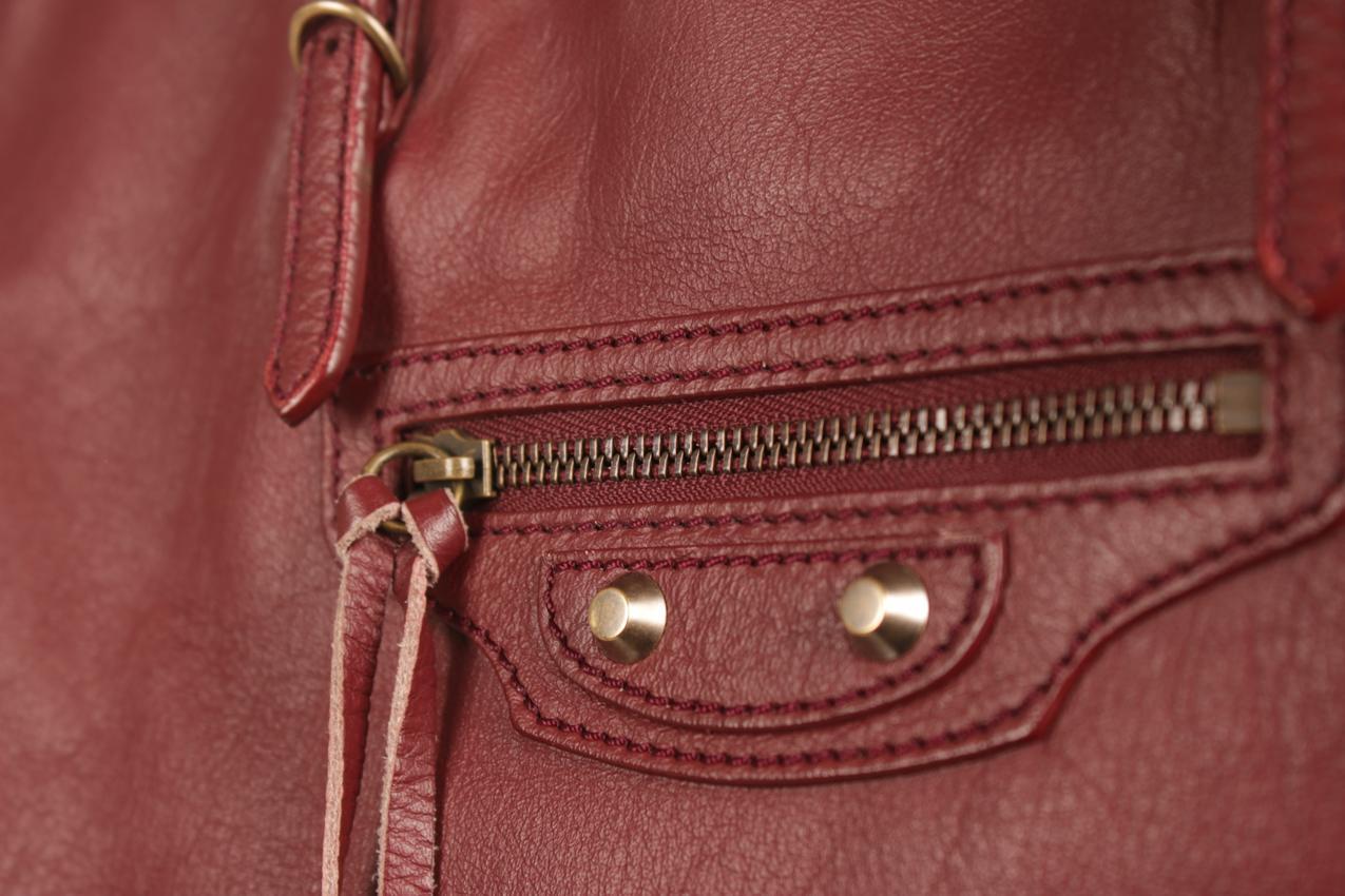 Balenciaga Burgundy Papier Ledger Tote Veau nahkalaukku - Image 10
