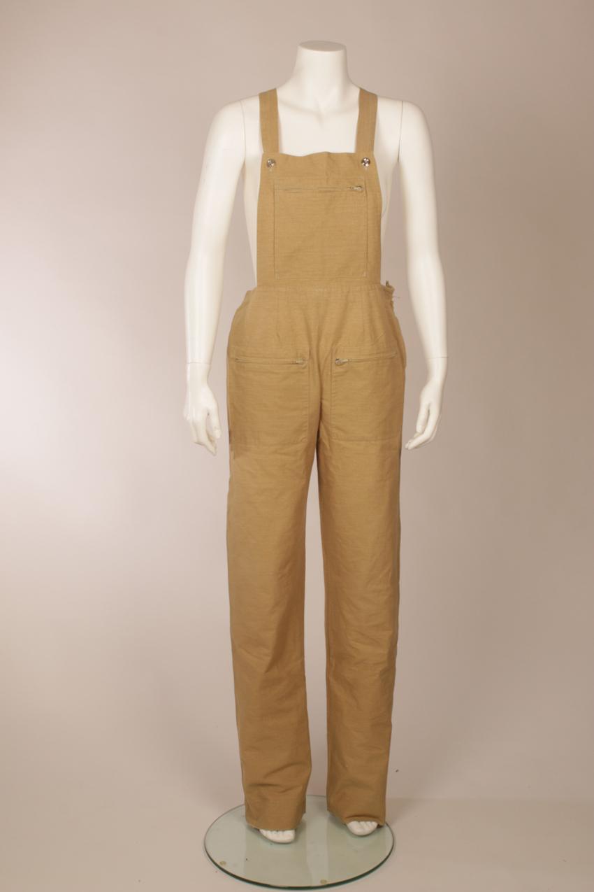 Vintage 70´s Marimekko Annika Rimala beige greenish overalls L