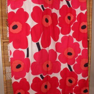 Marimekko red Unikko duvet cover 138 x 220 cm