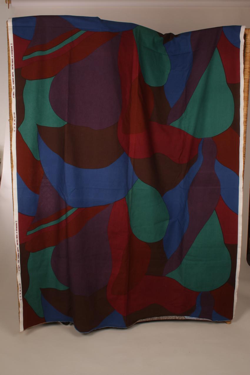 Vintage Marimekko Fujiwo Ishimoto “Kamelia” kangas 1992