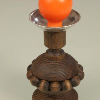 Vintage Aarikka brown ”Helmiriikkinen” candle stick