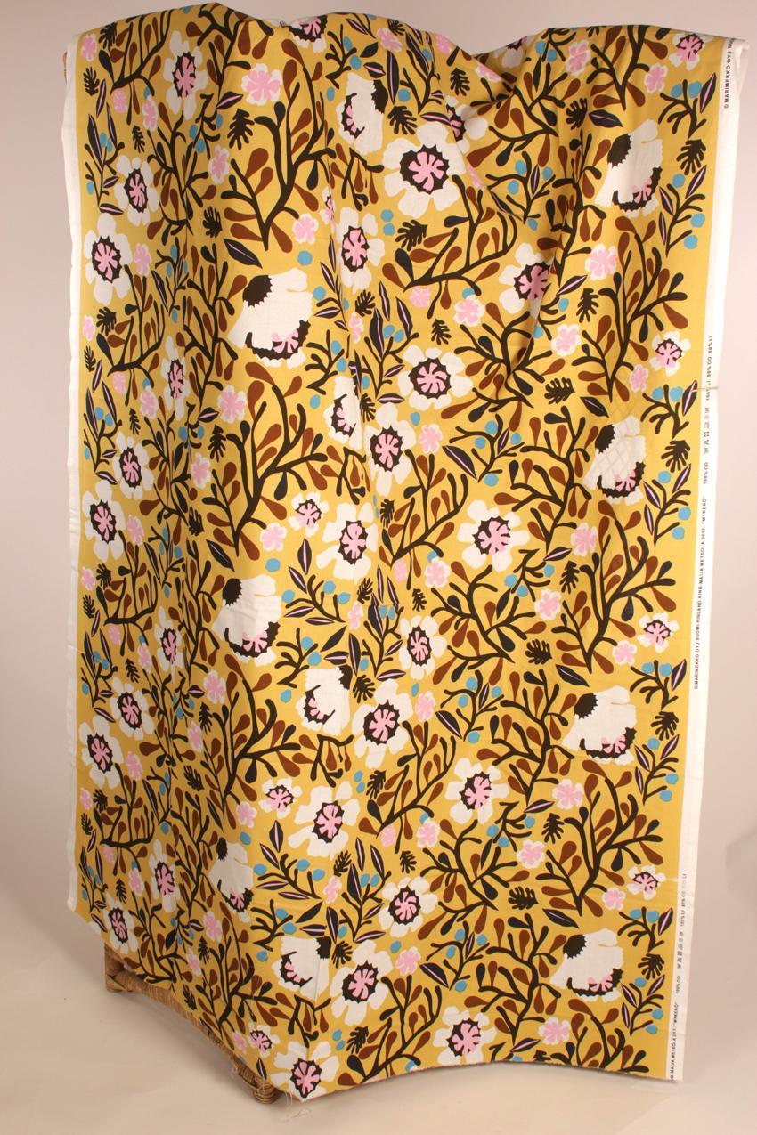 Marimekko Aino-Maija Metsola yellow “Mykerö fabric