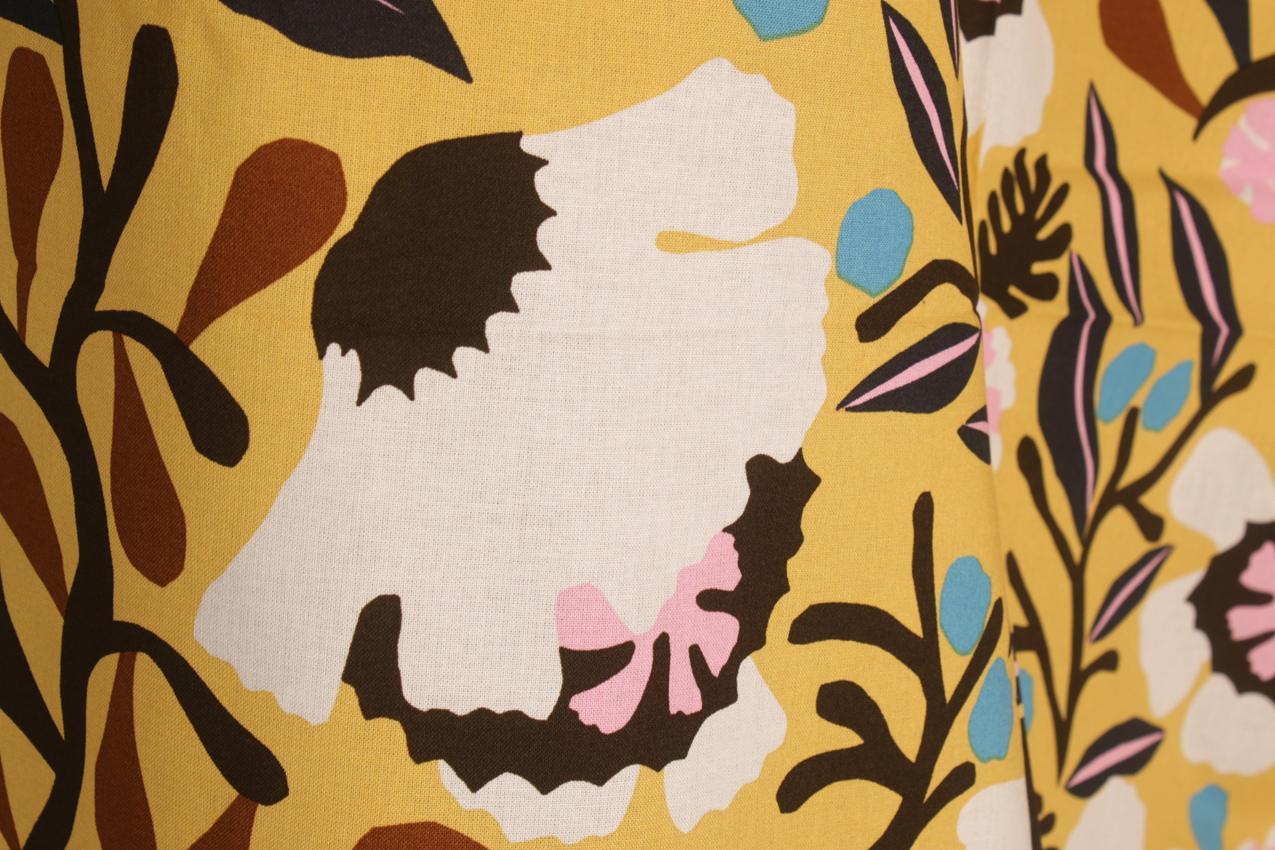 Marimekko Aino-Maija Metsola yellow “Mykerö fabric - Image 3