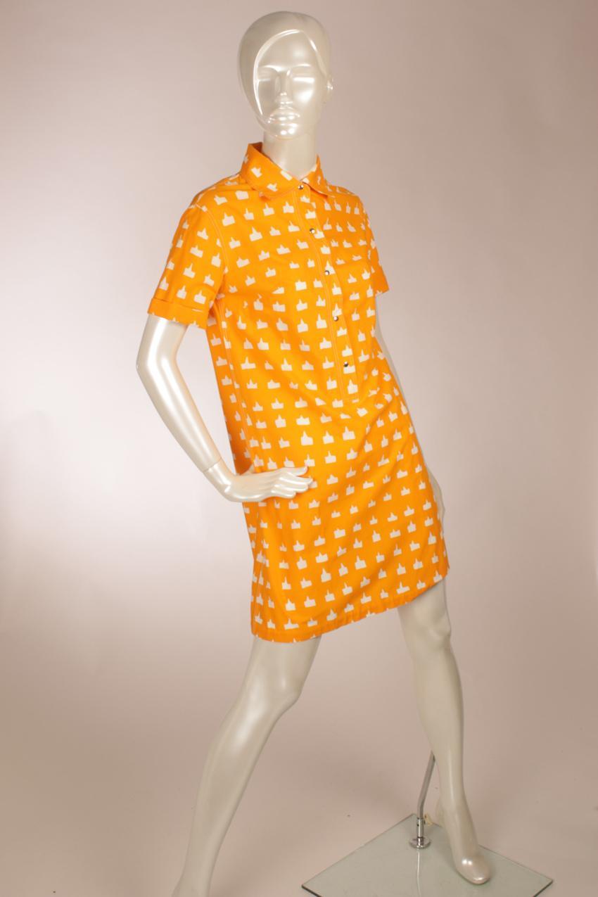 Vintage Marimekko oranssinkeltainen paitamekko XS