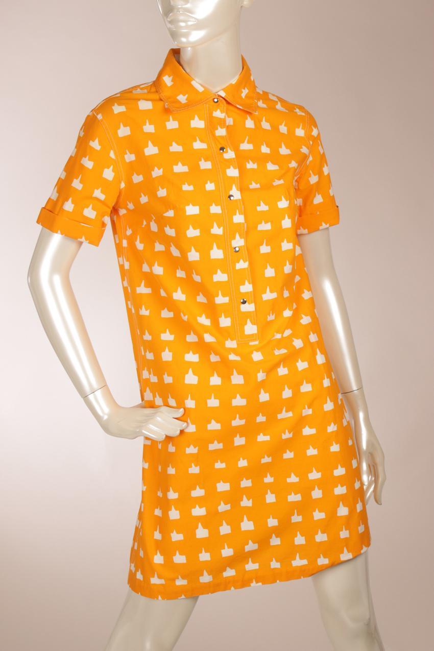 Vintage Marimekko oranssinkeltainen paitamekko XS - Image 3