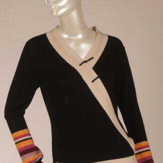 Shangai Tang black wool sweater L