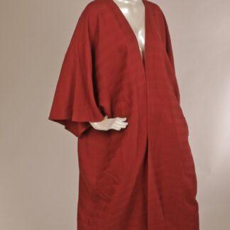 Vuokko burgundy wool muslin kimono M