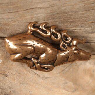 Vintage Kalevala Koru bronze ”Hiidenhirvi” Elk brooch