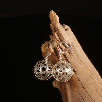 Vintage Westerback Liisa Vitali large sterling silver ”Leppäkerttu” earrings