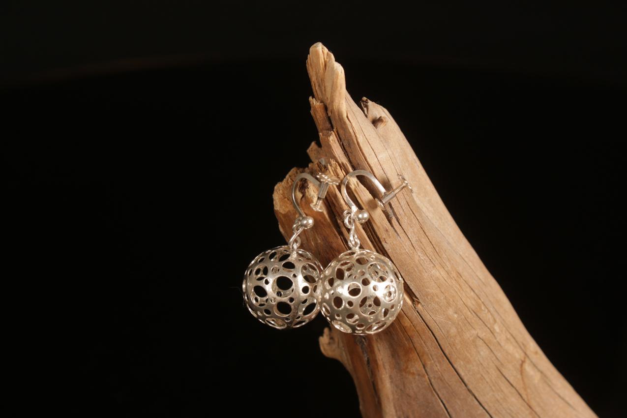 Vintage Westerback Liisa Vitali large sterling silver ”Leppäkerttu” earrings