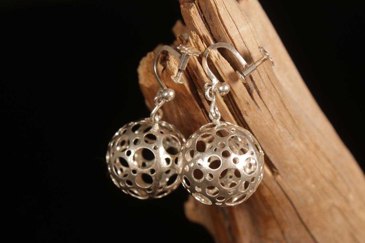 Vintage Westerback Liisa Vitali large sterling silver ”Leppäkerttu” earrings - Image 3