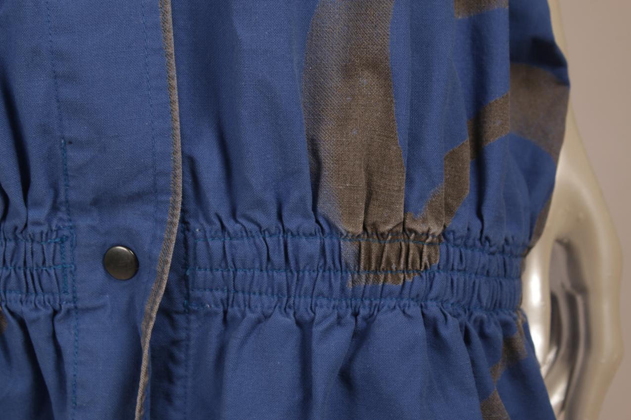 Vintage Vuokko blue dress with gray brown print L - Image 4