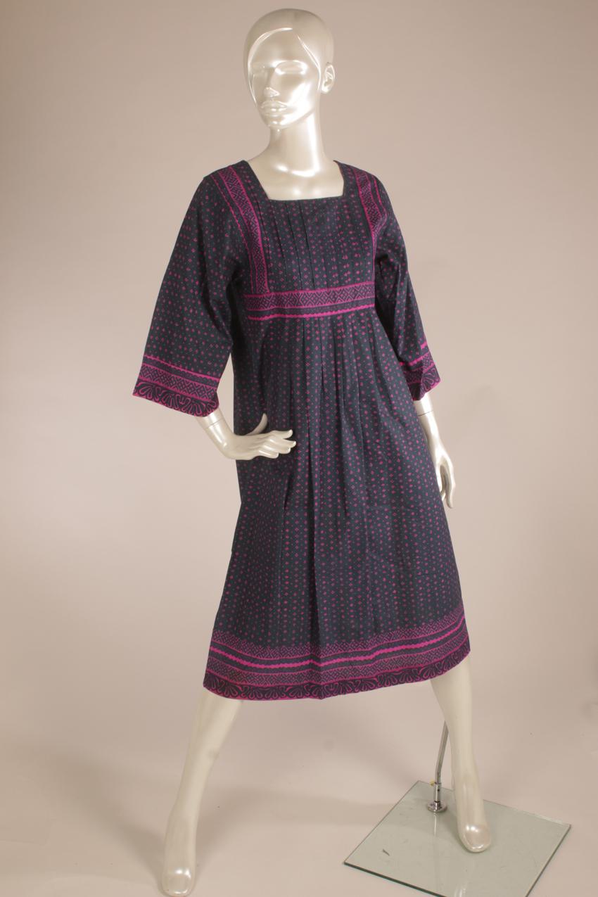 Vintage 70-luku Marimekko Babuska Muija Maija Isola Mari Villanen Mila-mekko S XS