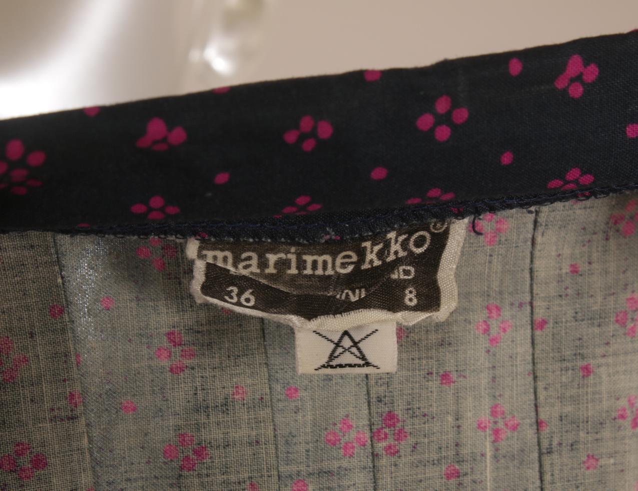 Vintage 70-luku Marimekko Babuska Muija Maija Isola Mari Villanen Mila-mekko S XS - Image 8