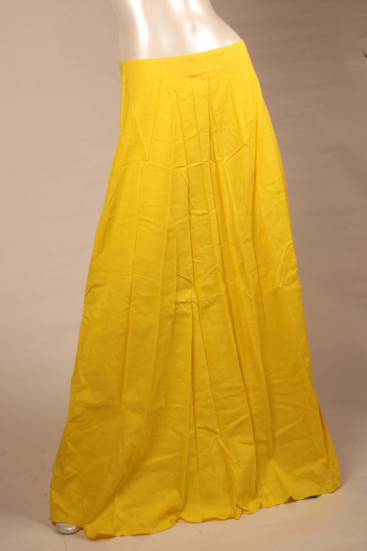 Vintage Vuokko yellow striped skirt 80´s M