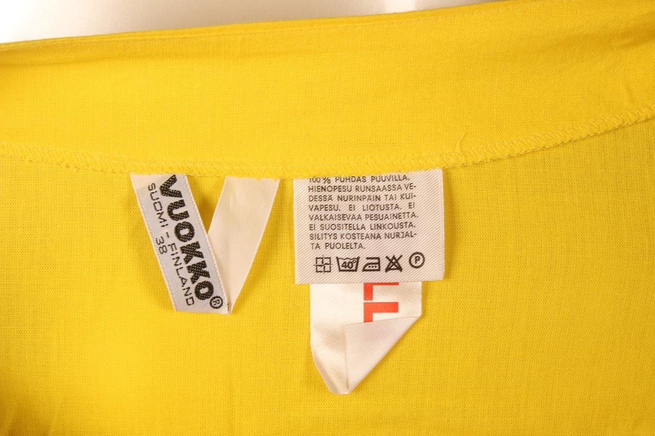 Vintage Vuokko yellow striped skirt 80´s M - Image 4