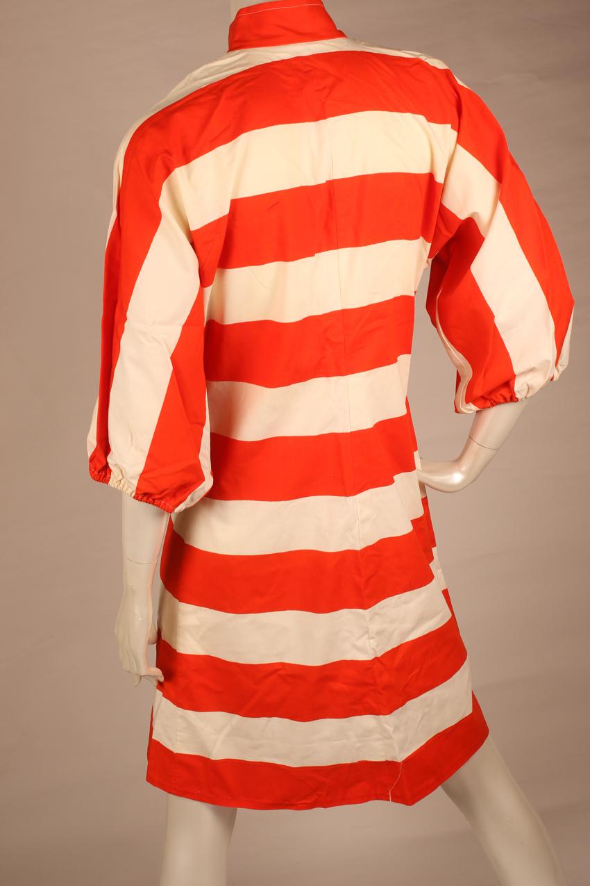 Vintage Vuokko punavalkoraidallinen mekko S - Image 2
