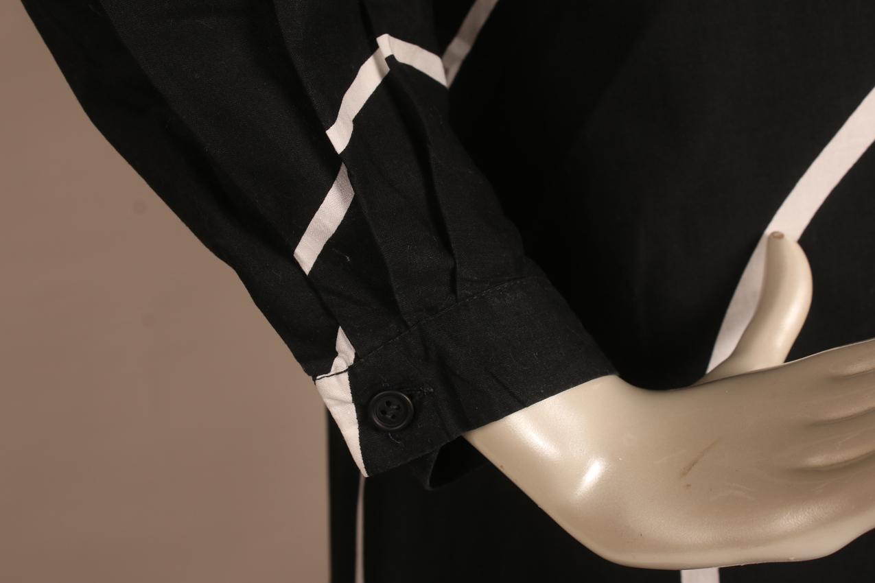 Vintage Marimekko mustavalkoinen abstraktikuvioinen mekko XS - Image 3